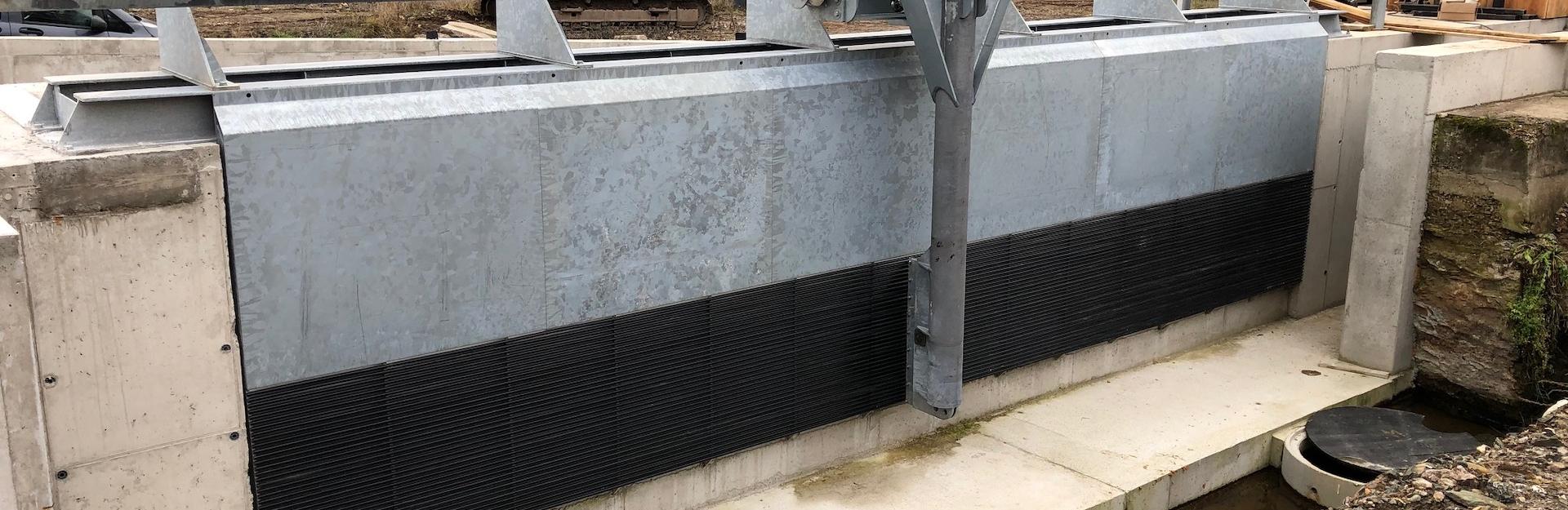 TWA-Wasserkraft Rechenanlage mit Rechenreiniger TWA-Wasserkraft Rechenanlage mit Rechenreiniger